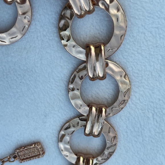 Karine Sultan Marie Link Collar Necklace- Rose Gold - Handcrafted Jewelry - Picture 9 of 9